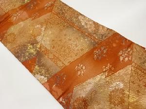 リサイクル　華文に花唐草模様織出し名古屋帯